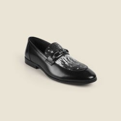 Men Black Party Moccasin