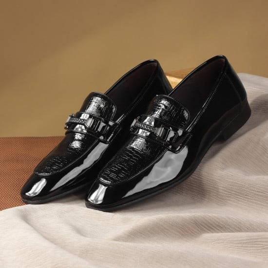 Men Black Party Moccasin