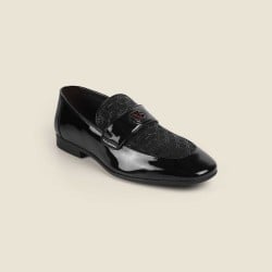 Men Black Party Moccasin