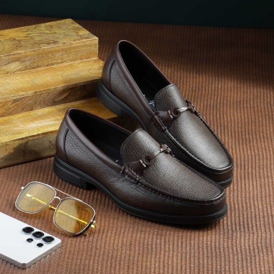 Men Brown Formal Moccasin