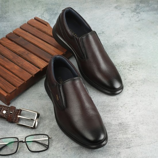 Men Maroon Formal Moccasin