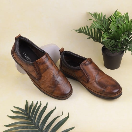 Men Tan Casual Moccasin