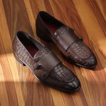 Davinchi Men Brown Formal Monk(SKU: 14-866-12-43)