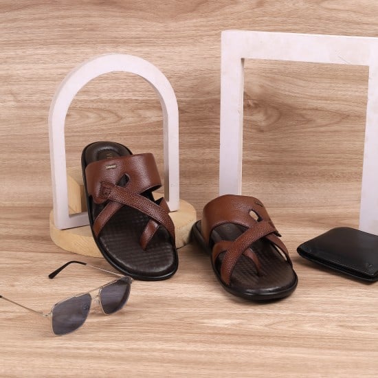 Men Tan Casual Slippers