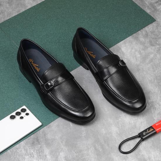 Men Black Formal Slip-Ons