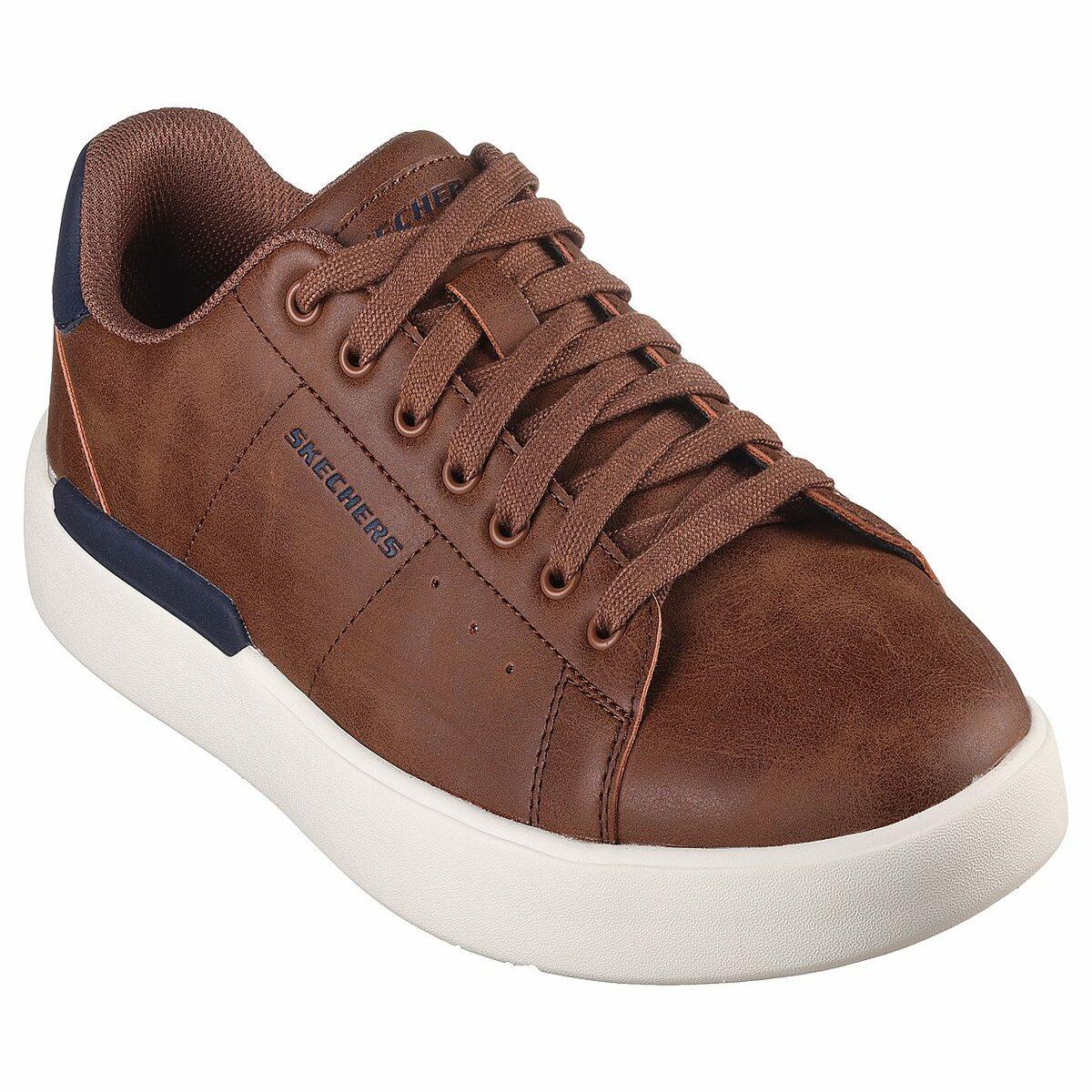 Men's skechers brown shoes on sale