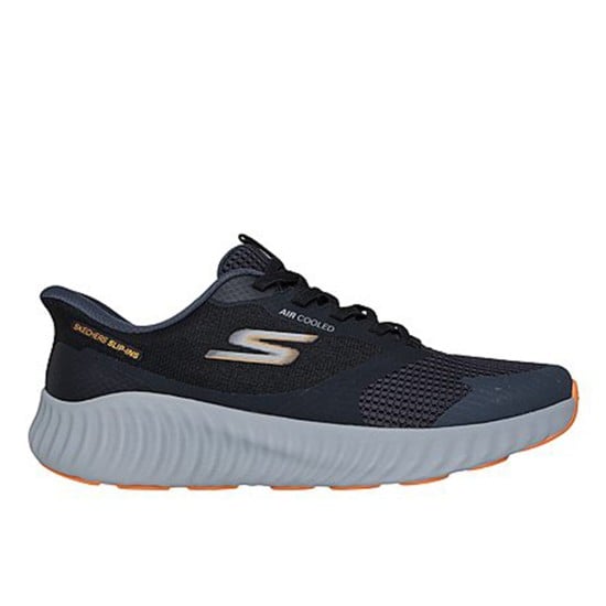 Men Black-grey Sports Slip Ons