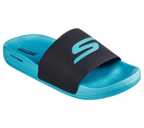 Men Black-multi Casual Slippers