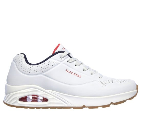 Men White-red Sports Sneakers