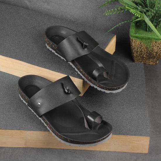 Men Black Casual Slippers