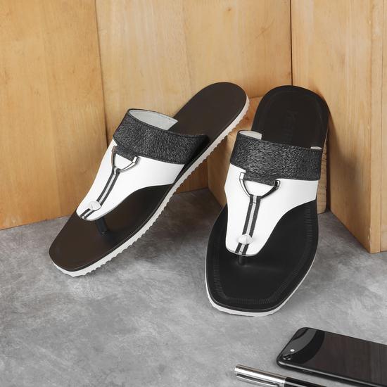 Men White Casual Slippers