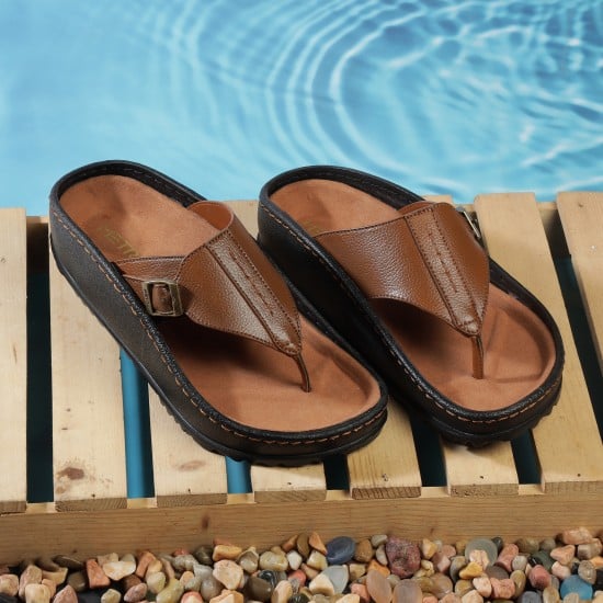 Men Tan Casual Slippers