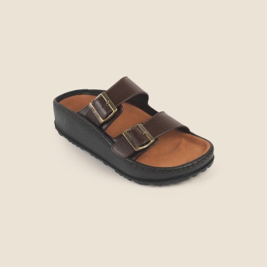 Men Brown Casual Slippers