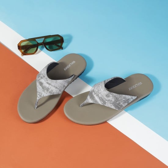 Men Green Casual Slippers