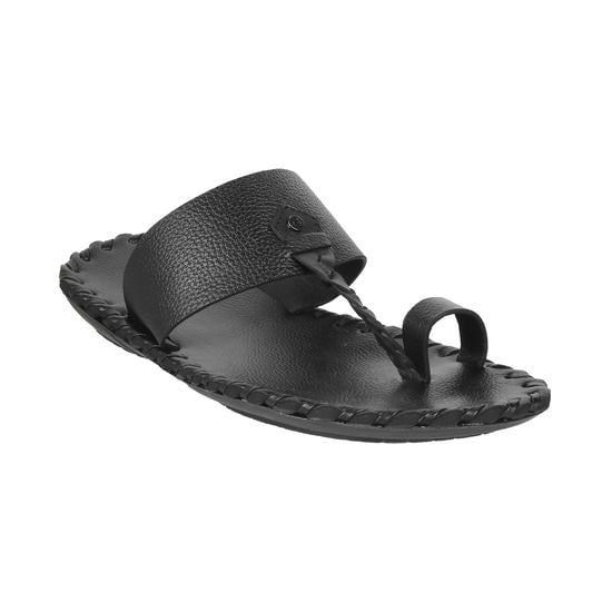 Men Black Ethnic Slippers