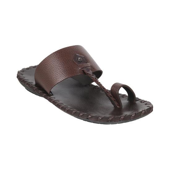 Men Brown Ethnic Slippers