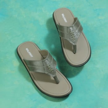 Walkway Men Green Casual Slippers(SKU: 16-1070-21-40)