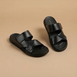 Men Black Casual Slippers