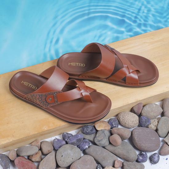 Men Tan Casual Slippers