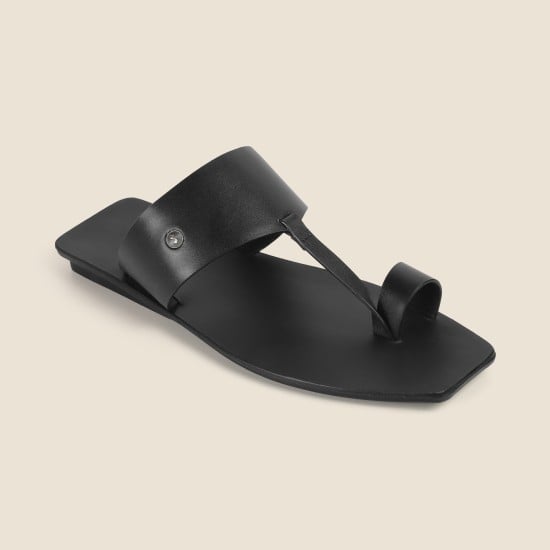 Men Black Ethnic Kolhapuris