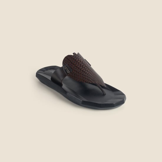Men Brown Casual Slippers