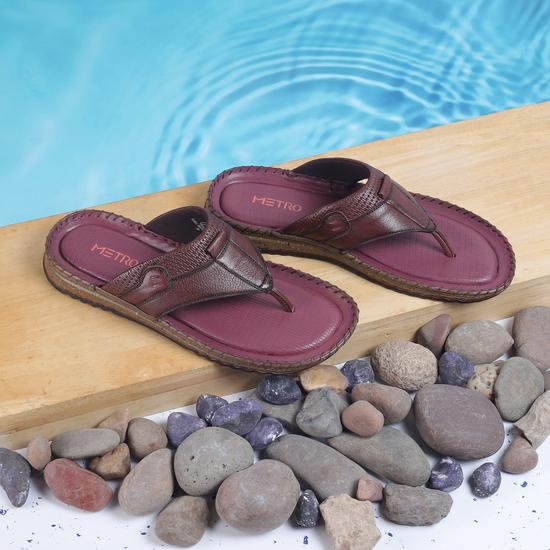 Men Wine Casual Slippers
