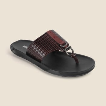 Metro Men Wine Casual Slippers(SKU: 16-1094-58-43)