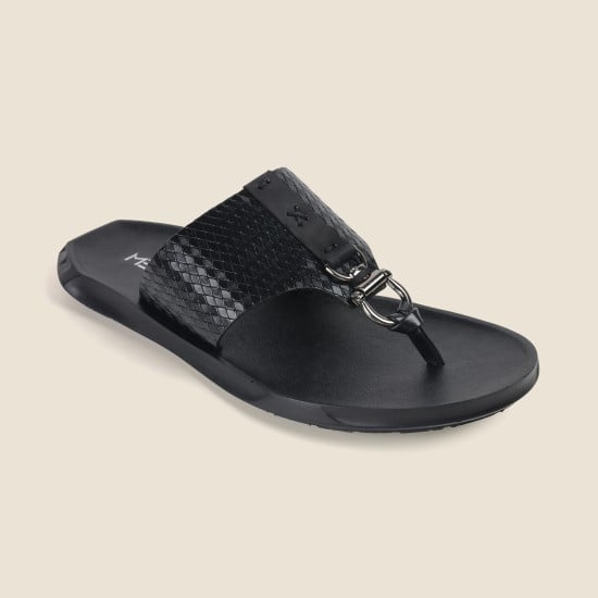 Men Black Casual Slippers