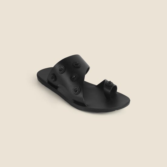 Men Black Casual Slippers