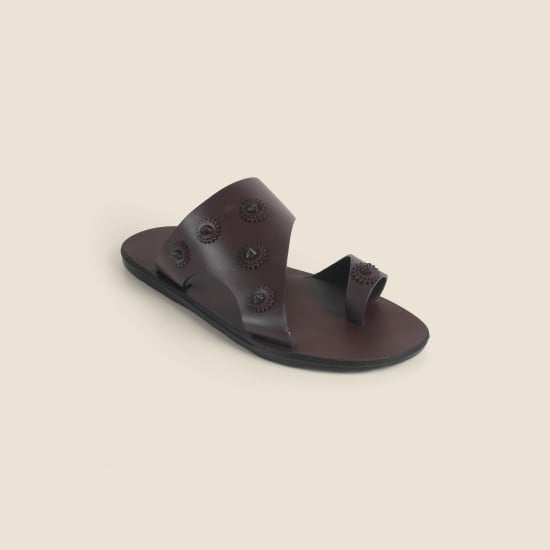 Men Brown Casual Slippers