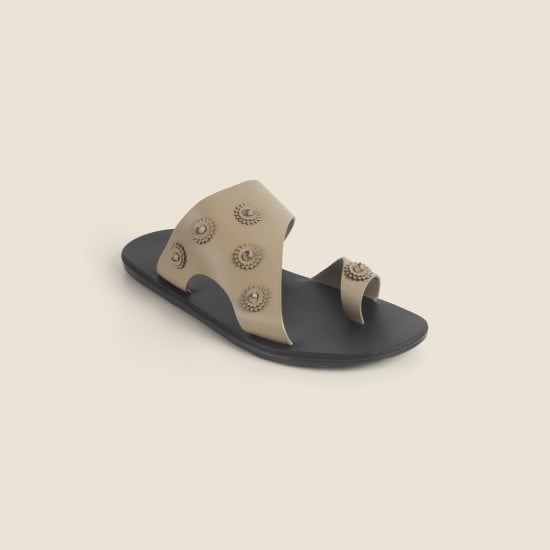 Men Beige Casual Slippers