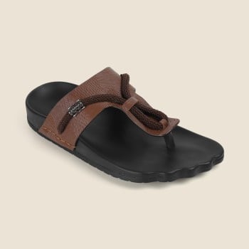 Metro Men Tan Casual Slippers(SKU: 16-1101-23-40)