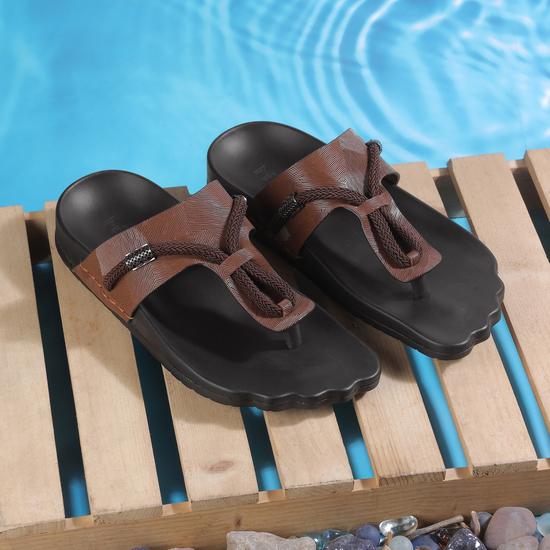 Men Tan Casual Slippers