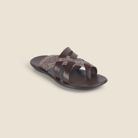 Men Brown Casual Slippers