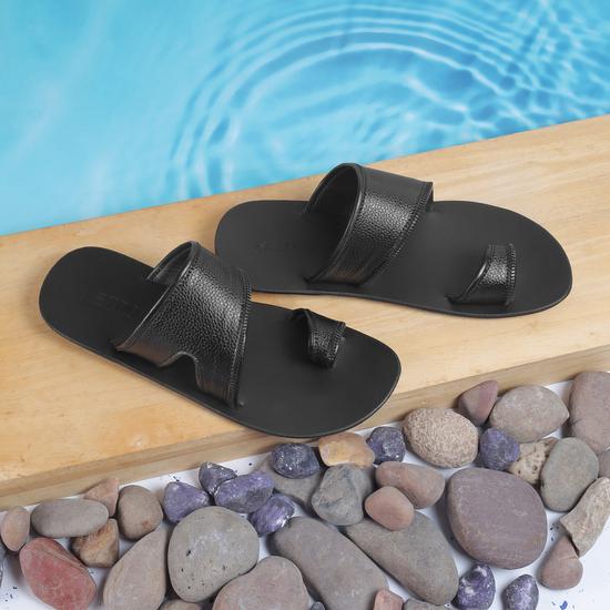 Men Black Casual Slippers