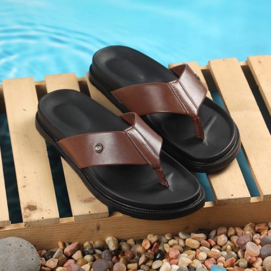Men Tan Casual Slippers
