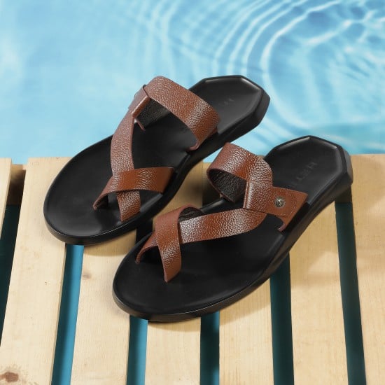 Men Tan Casual Slippers