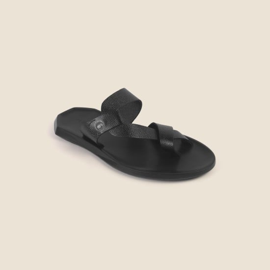 Men Black Casual Slippers