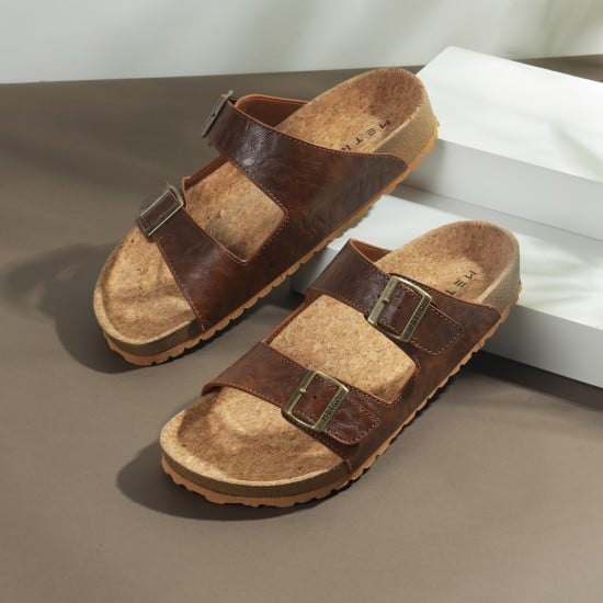 Men Tan Casual Slippers