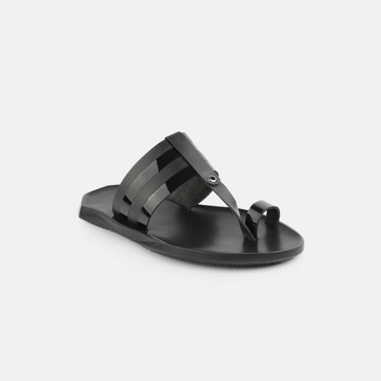 Men Black Casual Slippers