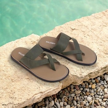 Walkway Men Green Casual Slippers(SKU: 16-1140-21-40)