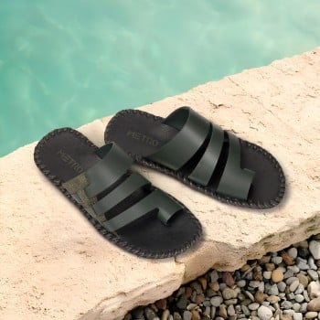 Metro Men Green Casual Slippers(SKU: 16-1141-21-40)