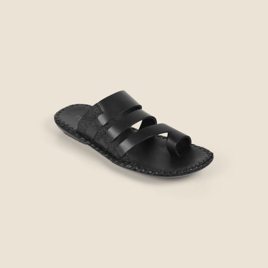 Men Black Casual Slippers