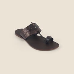 Men Brown Ethnic Kolhapuris