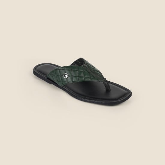 Men Green Casual Slippers