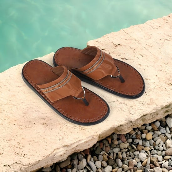 Men Tan Casual Slippers