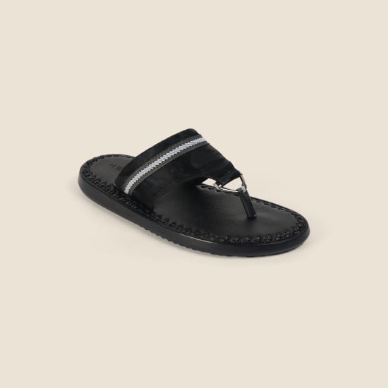 Men Black Casual Slippers
