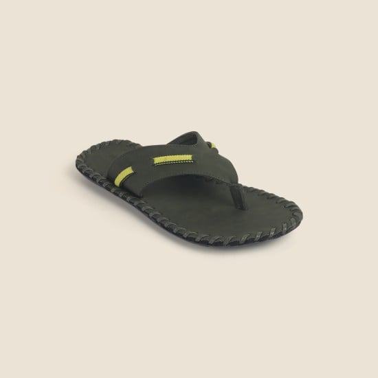 Men Green Casual Slippers