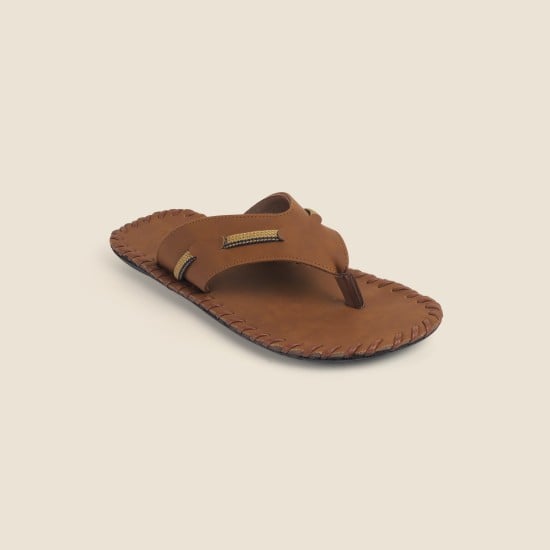 Men Tan Casual Slippers