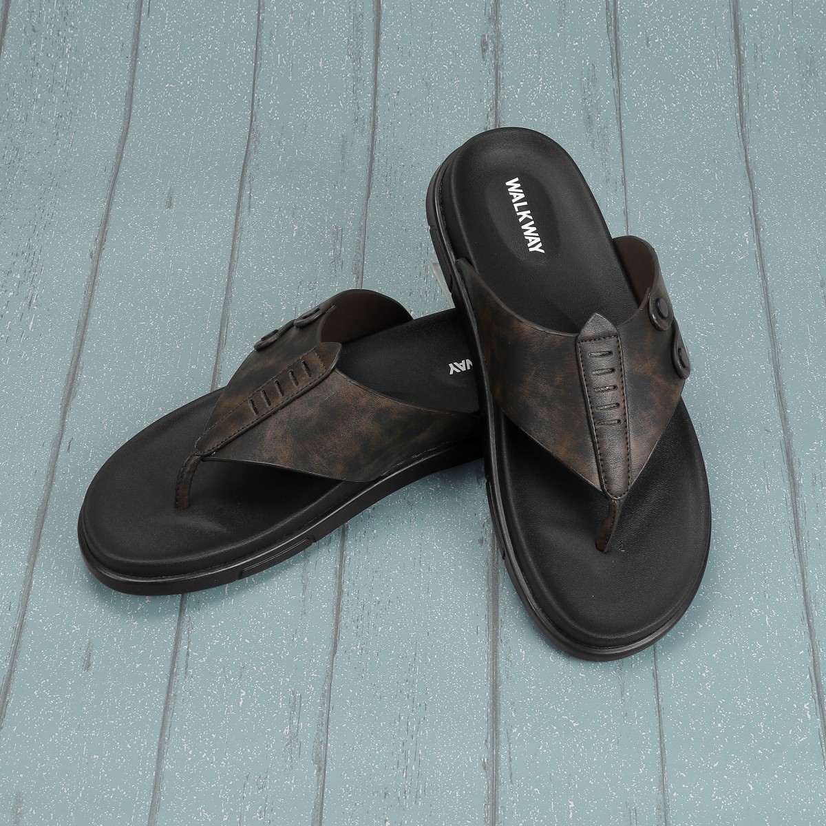 Walkway Slippers Buy Walkway Men Brown Casual Slippers Online SKU